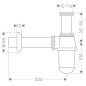 Hansgrohe Siphons - Siphon à petite tasse, modèle courant, chrome 52053000 Hansgrohe Siphons - Siphon à petite tasse, modèle courant, chrome 52053000