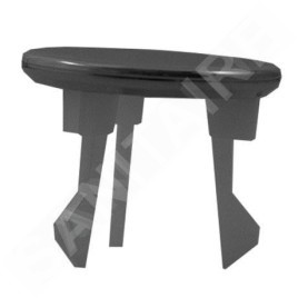 Duravit Accessoires - Cache du trop-plein, chrome 1001070000