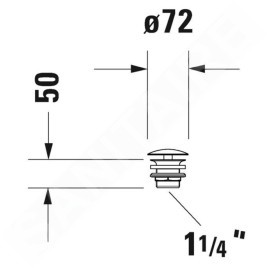 Duravit Accessoires - Soupape d'évacuation 0050241000