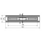 I-Drain Liquid - Grille en acier inoxydable pour bac à douche, longueur 700 mm, surface PVD, noir EDRO.MB.0700 I-Drain Liquid - Grille en acier inoxydable pour bac à douche, longueur 700 mm, surface PVD, noir EDRO.MB.0700
