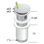 Sapho Accessoire Omp Tea - Bonde refermable 1 1/4 rond, ClickClack, chrome 7533.370.5 Sapho Accessoire Omp Tea - Bonde refermable 1 1/4 rond, ClickClack, chrome 7533.370.5