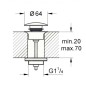 Grohe Garnitures de vidage - Bonde de vidage, supersteel 65807DC0 Grohe Garnitures de vidage - Bonde de vidage, supersteel 65807DC0