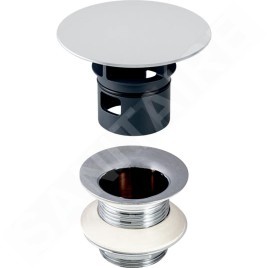 Geberit Accessoires - Bonde à écoulement libre et recouvrement de soupape, chrome brillant 152.080.21.1