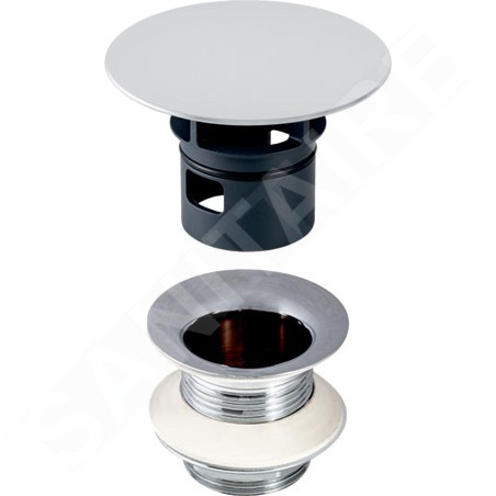 Geberit Accessoires - Bonde à écoulement libre et recouvrement de soupape, chrome brillant 152.080.21.1