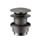 Hansgrohe Garnitures de vidage - Garniture de vidage Push-Open pour mitigeur de lavabo et de bidet, chrome noir brossé 50100340 Hansgrohe Garnitures de vidage - Garniture de vidage Push-Open pour mitigeur de lavabo et de bidet, chrome noir brossé 50100340
