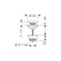 Hansgrohe Garnitures de vidage - Garniture de vidage Push-Open pour mitigeur de lavabo et de bidet, chrome noir brossé 50100340 Hansgrohe Garnitures de vidage - Garniture de vidage Push-Open pour mitigeur de lavabo et de bidet, chrome noir brossé 50100340