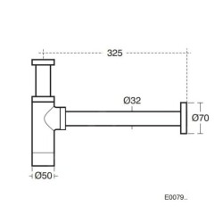 Ideal Standard Accessoires - Siphon design, chrome E0079AA