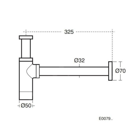 Ideal Standard Accessoires - Siphon design, chrome E0079AA