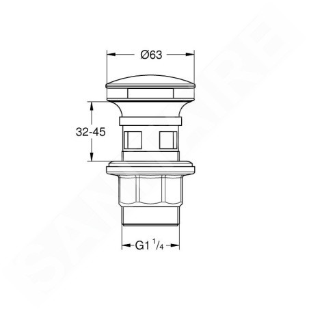 Grohe Accessoires - Kit de vidage, chrome 40869000