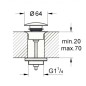 Grohe Garnitures de vidage - Bonde de vidage, Hard Graphite 65807A00 Grohe Garnitures de vidage - Bonde de vidage, Hard Graphite 65807A00