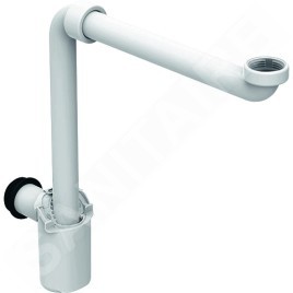 Geberit Accessoires - Siphon à tube plongeur, modèle gain de place, G 1 1/4, diamètre 40 mm, blanc 151.117.11.1