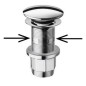 Sapho Accessoires Silfa - Bon refermable 1 1/4, pour lavabo avec trop-plein, ClickClack, chrome WA43451