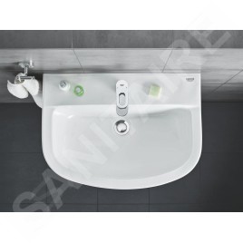 Grohe Bau Ceramic - Lave-mains 453x354 mm, avec un trou pour mitigeur, blanc alpin 39424000