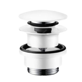 Hansgrohe Garnitures de vidage - Garniture de vidage Push-Open pour mitigeur de lavabo et de bidet, blanc mat 50100700