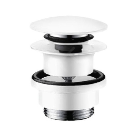 Hansgrohe Garnitures de vidage - Garniture de vidage Push-Open pour mitigeur de lavabo et de bidet, blanc mat 50100700