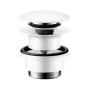 Hansgrohe Garnitures de vidage - Garniture de vidage Push-Open pour mitigeur de lavabo et de bidet, blanc mat 50100700 Hansgrohe Garnitures de vidage - Garniture de vidage Push-Open pour mitigeur de lavabo et de bidet, blanc mat 50100700