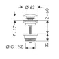 Hansgrohe Garnitures de vidage - Garniture de vidage Push-Open pour mitigeur de lavabo et de bidet, blanc mat 50100700 Hansgrohe Garnitures de vidage - Garniture de vidage Push-Open pour mitigeur de lavabo et de bidet, blanc mat 50100700