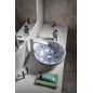 Sapho Priori - Lavabo, diamètre 420 mm, blanc avec motif en bleu PI012 Sapho Priori - Lavabo, diamètre 420 mm, blanc avec motif en bleu PI012