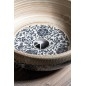 Sapho Priori - Lavabo, diamètre 420 mm, beige avec motif en bleu PI011 Sapho Priori - Lavabo, diamètre 420 mm, beige avec motif en bleu PI011