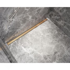 I-Drain Plano - Grille en acier inoxydable pour bac à douche série PRO, surface PVD, longueur 600 mm, dorée IPRO0600G