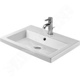 Duravit 2nd floor - Lavabo avec trop-plein, 600 mm x 430 mm, blanc - lavabo un trou 0347600000