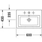 Duravit 2nd floor - Lavabo avec trop-plein, 600 mm x 430 mm, blanc - lavabo un trou 0347600000 Duravit 2nd floor - Lavabo avec trop-plein, 600 mm x 430 mm, blanc - lavabo un trou 0347600000