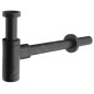 Sapho Siphons - Siphon de lavabo, 1 1/4, sortie d'évacuation 32 mm, rond, noir mat SI515 Sapho Siphons - Siphon de lavabo, 1 1/4, sortie d'évacuation 32 mm, rond, noir mat SI515