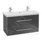 Villeroy & Boch Avento - Meuble lavabo 1000x470 mm, avec trop-plein, 2 trous de robinetterie, blanc alpin 4156A401 Villeroy & Boch Avento - Meuble lavabo 1000x470 mm, avec trop-plein, 2 trous de robinetterie, blanc alpin 4156A401