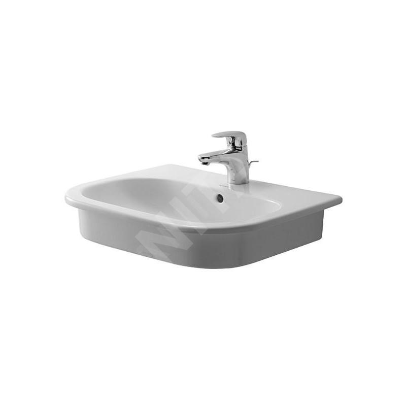 Duravit D-Code - Vasque à encastrer, 545x435 mm, avec un trou pour robinetterie, blanc 0337540000 Duravit D-Code - Vasque à encastrer, 545x435 mm, avec un trou pour robinetterie, blanc 0337540000