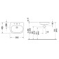Duravit D-Code - Vasque à encastrer, 545x435 mm, avec un trou pour robinetterie, blanc 0337540000 Duravit D-Code - Vasque à encastrer, 545x435 mm, avec un trou pour robinetterie, blanc 0337540000