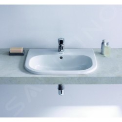 Duravit D-Code - Vasque à encastrer, 545x435 mm, avec un trou pour robinetterie, blanc 0337540000