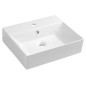 Aqualine Sistema - Lavabo 500x420 mm, avec trop-plein, avec trou pour robinet, blanc 10SF50051 Aqualine Sistema - Lavabo 500x420 mm, avec trop-plein, avec trou pour robinet, blanc 10SF50051
