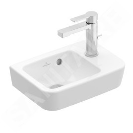 Villeroy & Boch O.novo - Lave-mains Compact 360x250 mm, avec trop-plein, avec 1 trou de  robinetterie à droite, blanc alpin