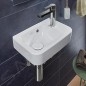Villeroy & Boch O.novo - Lave-mains Compact 360x250 mm, avec trop-plein, avec 1 trou de  robinetterie à droite, blanc alpin