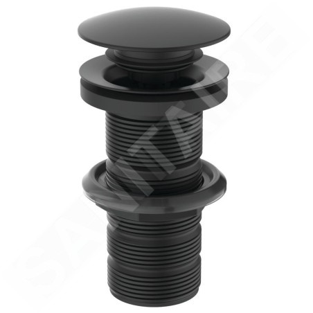 Ideal Standard Accessoires - Bonde Click-Clack pour lavabos sans trop-plein, noir E1483XG