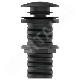 Ideal Standard Accessoires - Bonde Click-Clack pour lavabos sans trop-plein, noir E1483XG