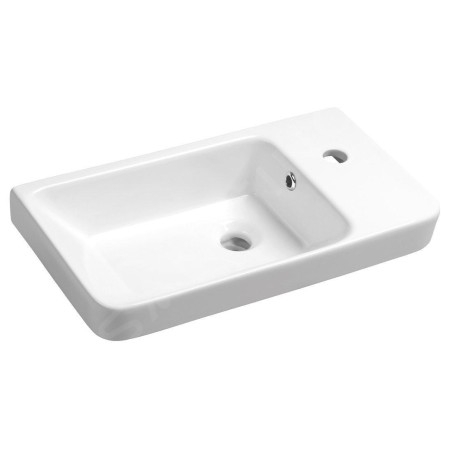 Sapho Lavabos - Lavabo Luxa 550x300 mm, avec un trou pour robinet, blanc 11054