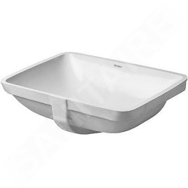 Duravit Starck 3 - Lavabo à encastrer 490x365 mm, sans trou pour robinet, blanc 0305490000