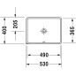 Duravit Starck 3 - Lavabo à encastrer 490x365 mm, sans trou pour robinet, blanc 0305490000 Duravit Starck 3 - Lavabo à encastrer 490x365 mm, sans trou pour robinet, blanc 0305490000