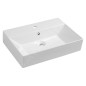 Aqualine Sistema - Lavabo 600x420 mm, avec trop-plein, blanc 10SF50060 Aqualine Sistema - Lavabo 600x420 mm, avec trop-plein, blanc 10SF50060