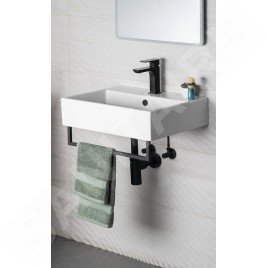 Aqualine Sistema - Lavabo 600x420 mm, avec trop-plein, blanc 10SF50060