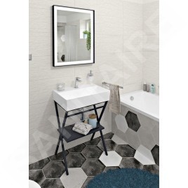 Aqualine Sistema - Lavabo 600x420 mm, avec trop-plein, blanc 10SF50060