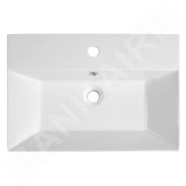 Aqualine Sistema - Lavabo 600x420 mm, avec trop-plein, blanc 10SF50060