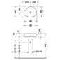 Duravit Cape Cod - Vasque sans trop-plein, 500 x 405 mm, blanc 2339500000