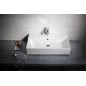 Aqualine Sistema - Lavabo 700x420 mm, avec trop-plein, trou pour robinetterie, blanc 10SF50070 Aqualine Sistema - Lavabo 700x420 mm, avec trop-plein, trou pour robinetterie, blanc 10SF50070