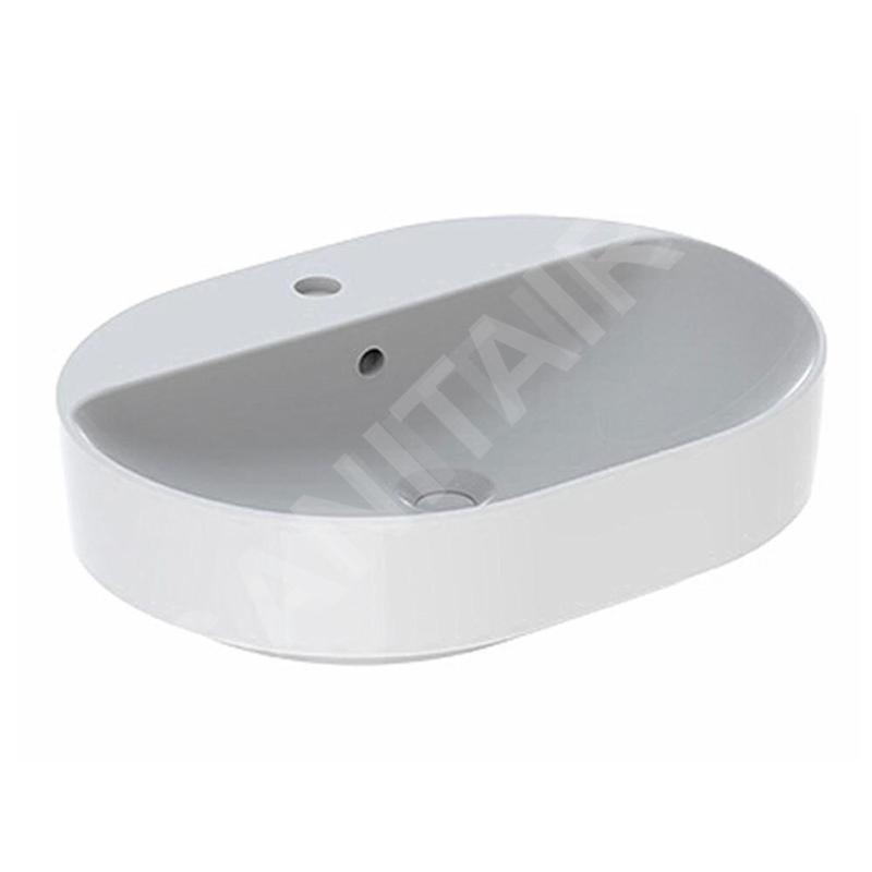 Geberit VariForm - Vasque 600x450 mm, avec trop-plein, trou pour robinetterie, blanc 500.777.01.2 Geberit VariForm - Vasque 600x450 mm, avec trop-plein, trou pour robinetterie, blanc 500.777.01.2