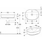 Geberit VariForm - Vasque 600x450 mm, avec trop-plein, trou pour robinetterie, blanc 500.777.01.2 Geberit VariForm - Vasque 600x450 mm, avec trop-plein, trou pour robinetterie, blanc 500.777.01.2