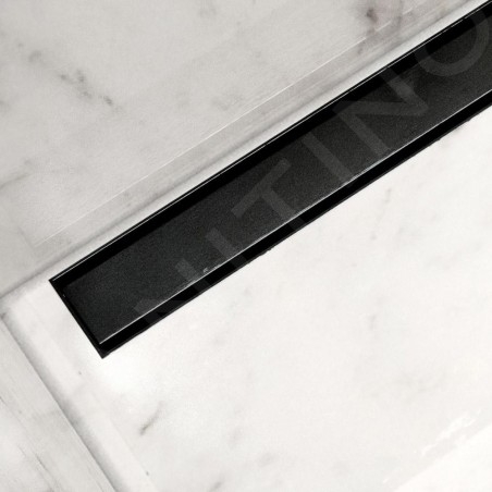 I-Drain Plano - Grille en acier inoxydable pour bac à douche série PRO, surface PVD, longueur 700 mm, noir IPRO0700MB