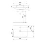 Bruckner Neron - Lavabo 60x48 cm, avec trop-plein, trou pour robinetterie, blanc 201.128.0