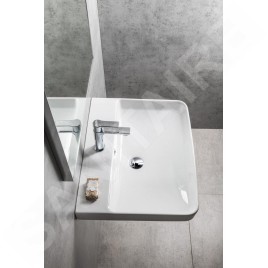 Bruckner Neron - Lavabo 60x48 cm, avec trop-plein, trou pour robinetterie, blanc 201.128.0